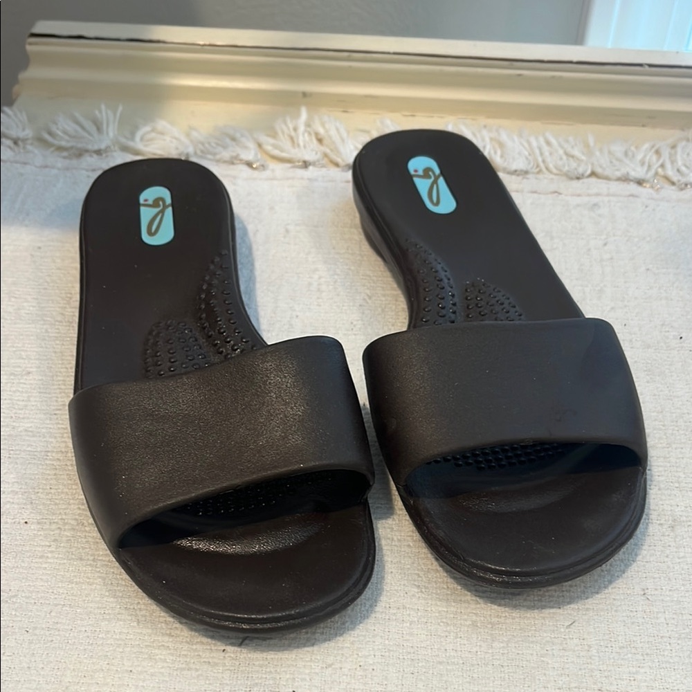 Brown Slide Sandals